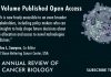 Annual Review of Cancer Biology uses Subscribe to Open to publish 2020 volume open access