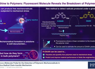 Taking a shine to polymers: Fluorescent molecule betrays the breakdown of polymer materials