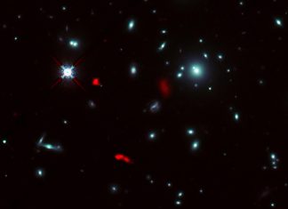 ALMA discovers rotating infant galaxy with help of natural cosmic telescope