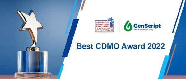 GenScript Receives “Best Contract Development and Manufacturing Organization Award” For the Third Time in a Row