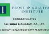 Frost & Sullivan Institute Recognizes Samsung Biologics with the 2022 Global Enlightened Growth Leadership Award for its Commitment to Sustainable Growth