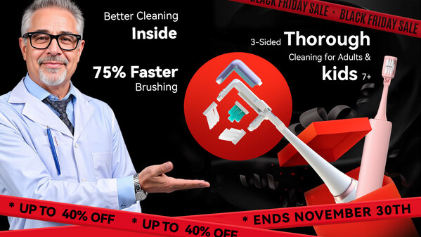 HEISR’s Kickstarter-Favorite 3-Sided Toothbrush Returns to the U.S. for Black Friday, Offering Faster, Deeper, and Gentler Daily Cleaning