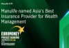 Manulife Named “Asia’s Best Insurance Provider for Wealth Management” by Euromoney