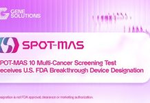 FDA Breakthrough Device Designation Marks Major Milestone for Gene Solutions’ SPOT-MAS 10 Multi-Cancer Screening Test