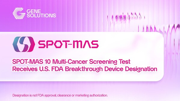FDA Breakthrough Device Designation Marks Major Milestone for Gene Solutions’ SPOT-MAS 10 Multi-Cancer Screening Test
