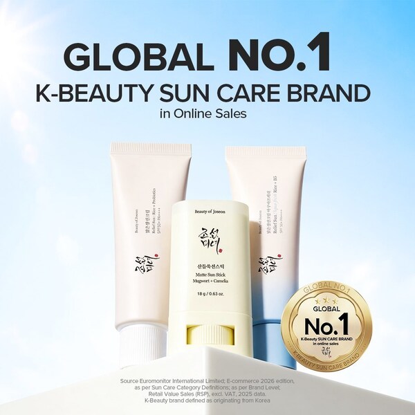 Beauty of Joseon Named ‘Global No.1 K-Beauty Suncare Brand in Online Sales’ by Euromonitor International