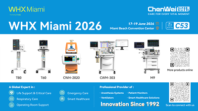 Chenwei Medical Showcases Advanced ICU Ventilators, Anesthesia Workstations and Emergency Transport Ventilator Solutions at WHX Miami 2026
