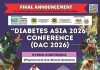 Kuching to Host Asia’s Leading Diabetes Experts at “Diabetes Asia 2026” Conference (DAC 2026)