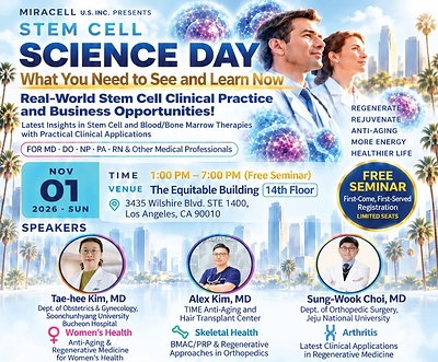MIRACELL to Host Stem Cell Science Day 2026 in Los Angeles, Featuring International Clinical Insights in Regenerative Medicine