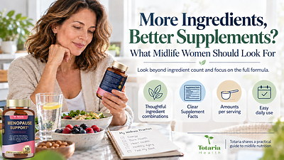 More Ingredients, Better Supplements? Totaria Shares What Midlife Women Should Look For